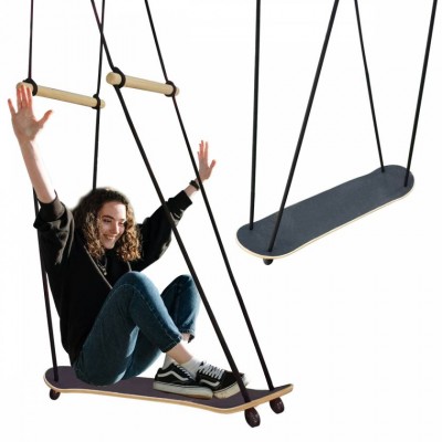 Wooden Stand Up Skateboard Swing