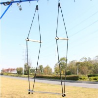 Kids Wooden Garden Outdoor Skateboard Swing