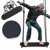 Outdoor Wooden Stand Up Surfing Skateboard Swing With Adjustable Rope